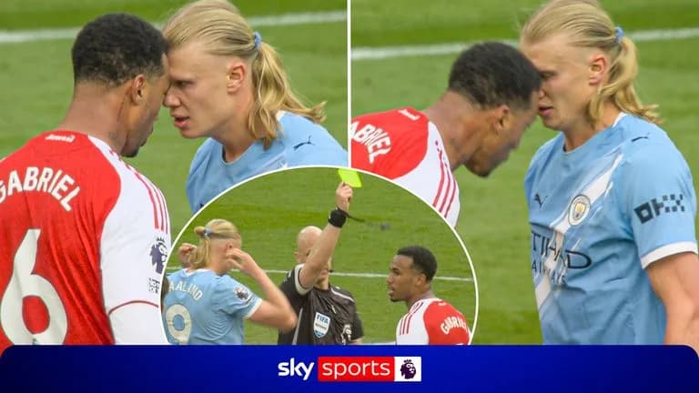 Haaland vs Gabriel : duel intense et tensions lors de Manchester City-Arsenal